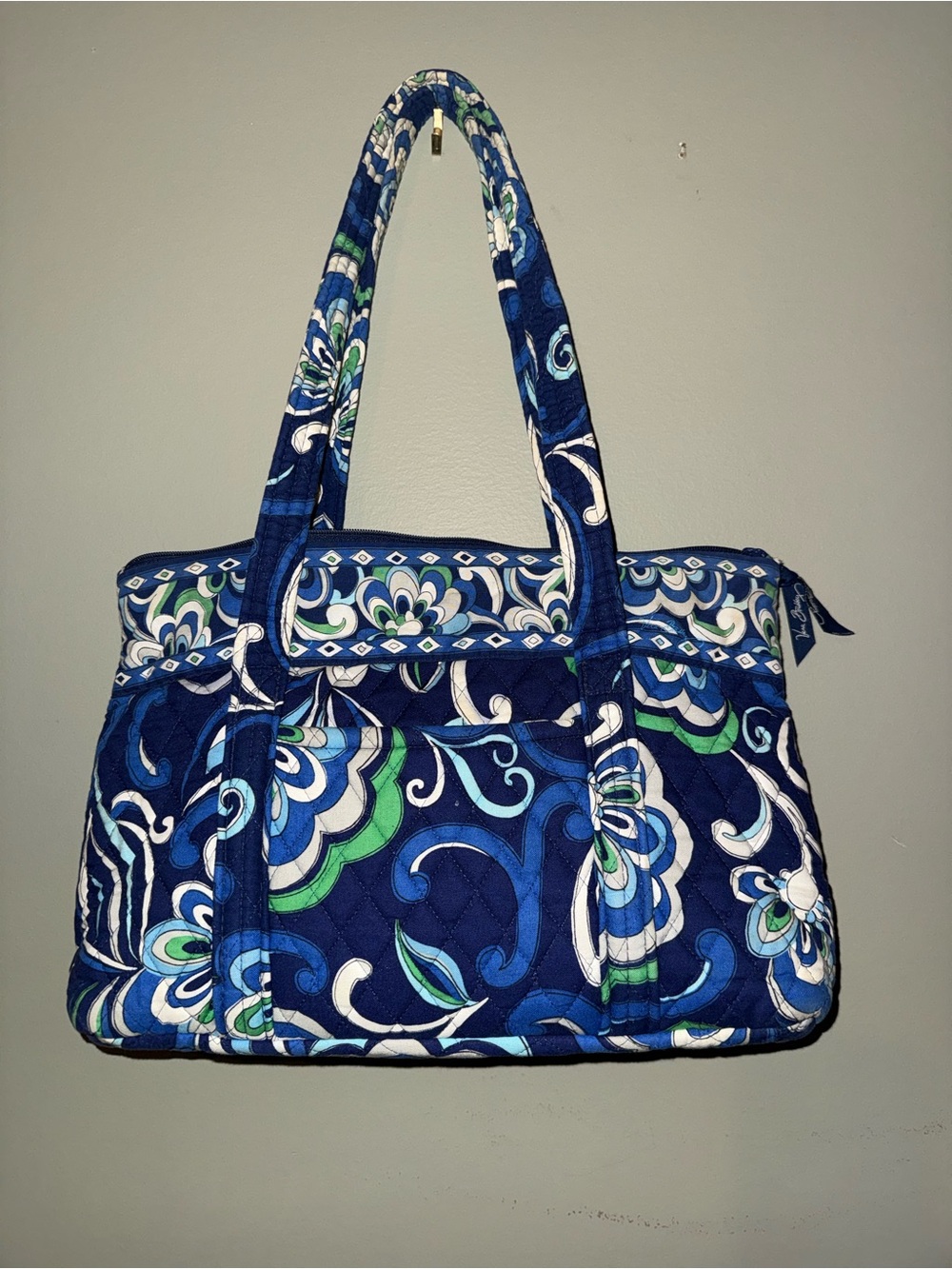 Vera Bradley Mediterranean Blue Quilted Tote